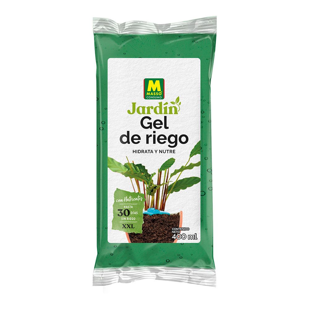 Massó Gel de riego de 400 ml para macetas y jardineras