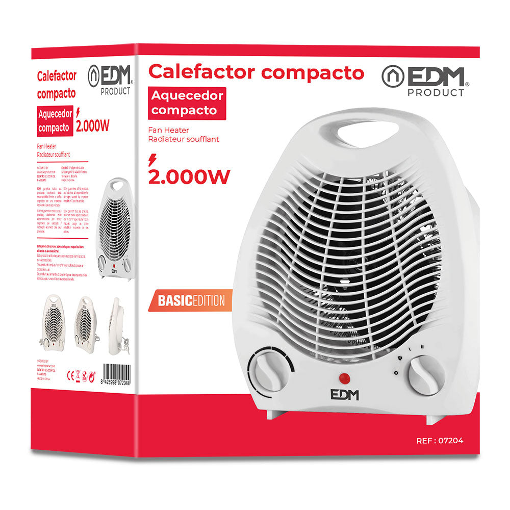 Calefactor Compacto Vertical 1000W-2000W EDM