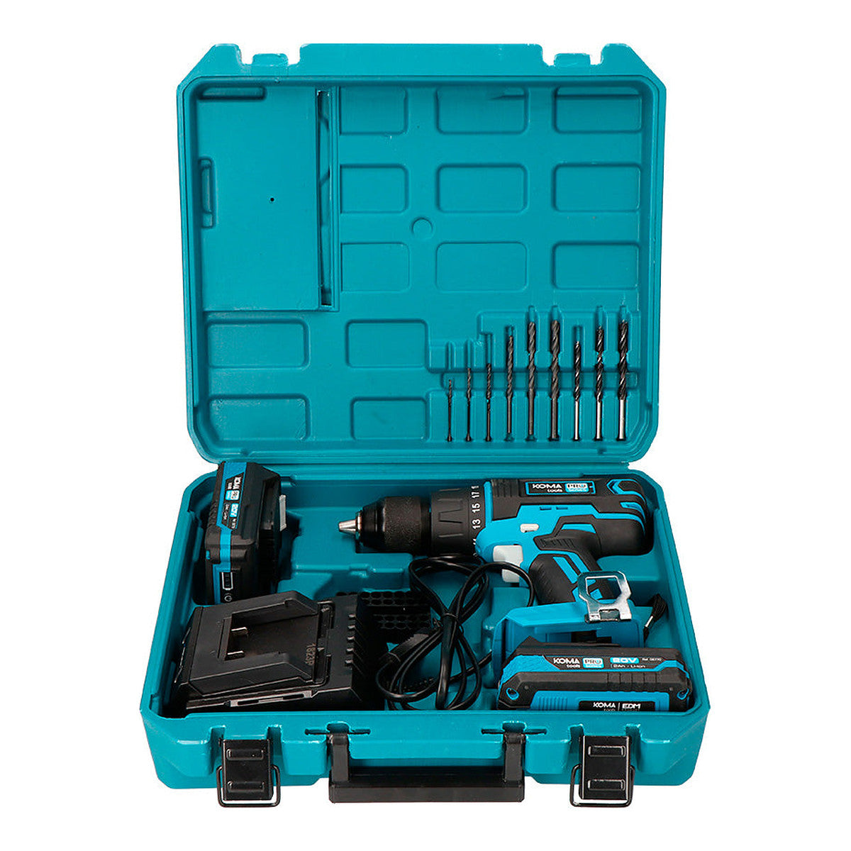 Kit Taladro Percutor/Atornillador 20V con 2 Baterías 2.0A y Cargador KOMA TOOLS - Vista 3 | Grow Industry