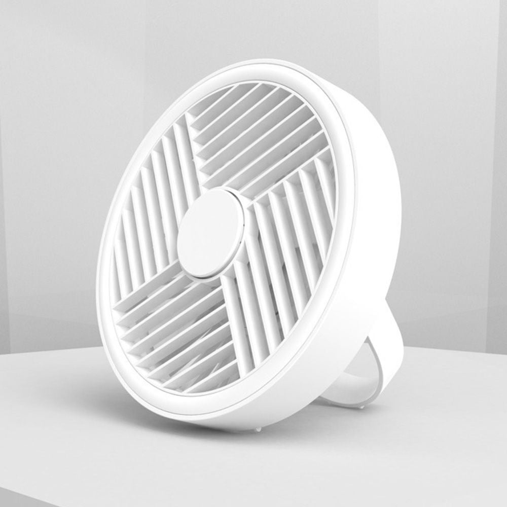 Ventilador de Sobremesa CRISTALRECORD LED Splash Recargable, Blanco