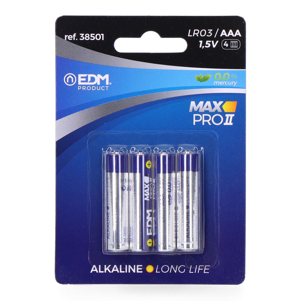 Pila Alkalina Long Life 1,5V (Blister 4 unid.) EDM - Pilas | Grow Industry