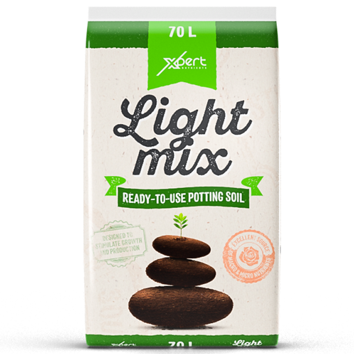 Xpert Nutrients Light Mix 70 L, sustrato ligero preabonado con perlita