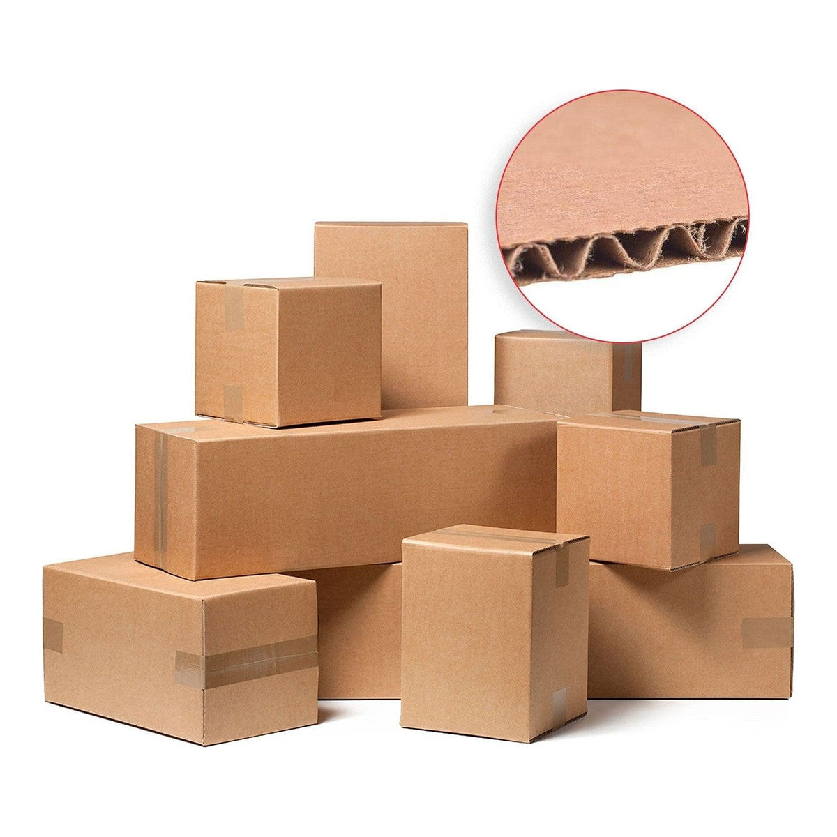 Caja de cartón Canal Simple - Caja de cartón | Grow Industry