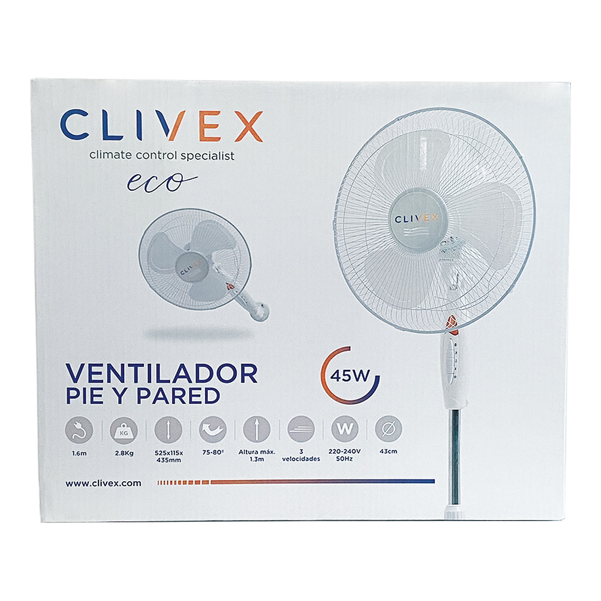 Clivex Ventilador 2 Posiciones, vista 3