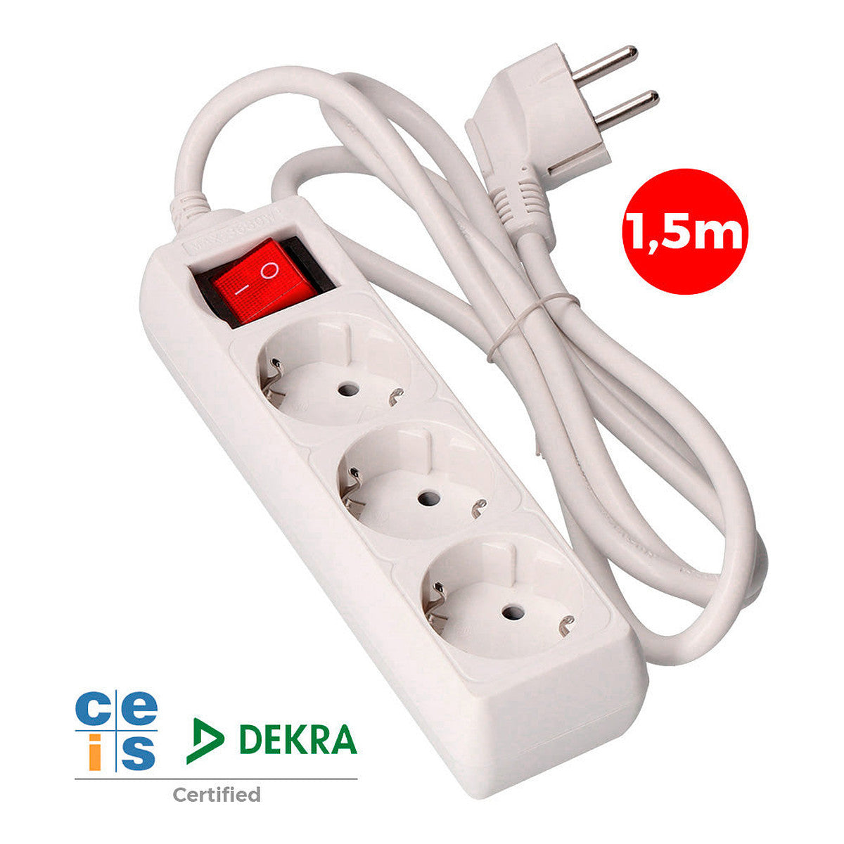 Schuko Multiple Plug Base with EDM Switch - View 4 | Grow Industry