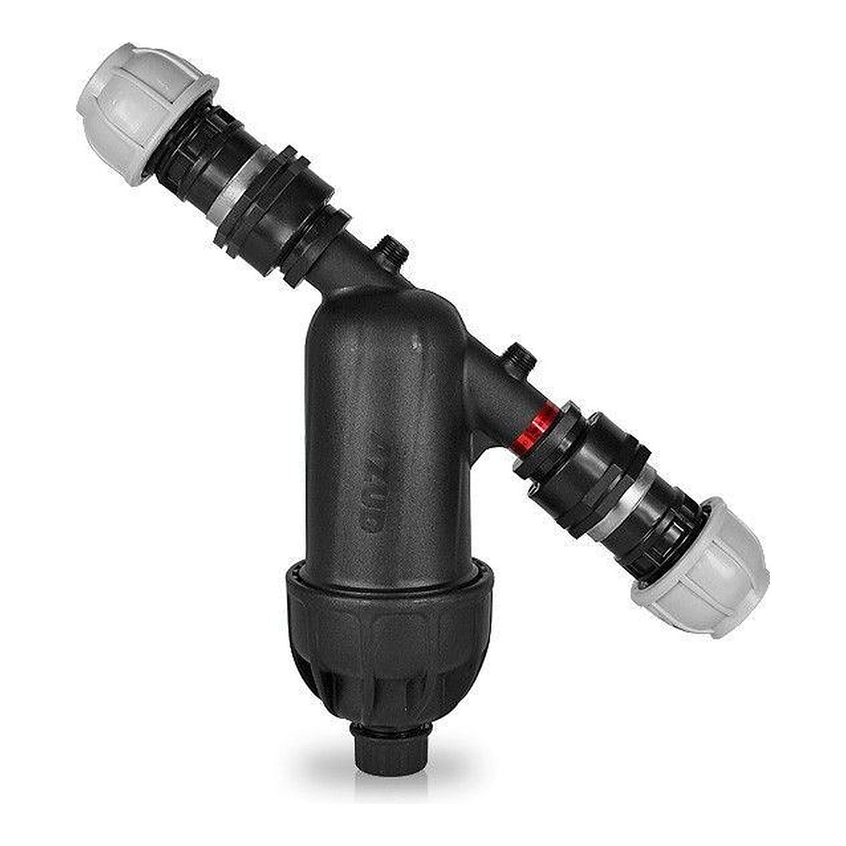Filtro de Riego con Conexiones 25 mm a 1", conjunto de Filtro y racores listo para montar