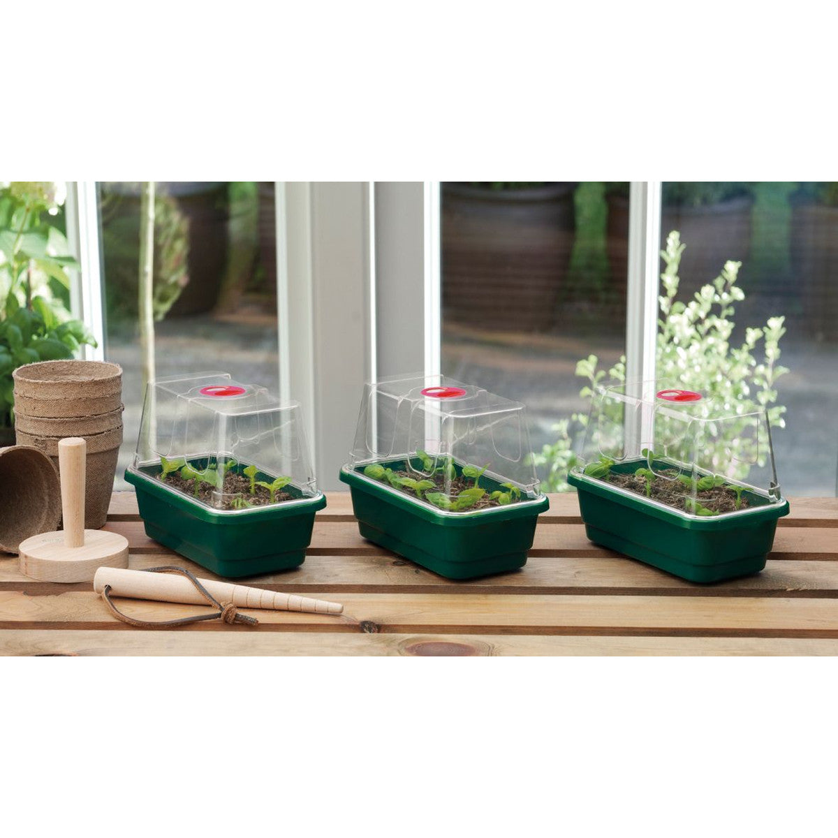 Garland mini propagador de cúpula alta, juego de tres unidades