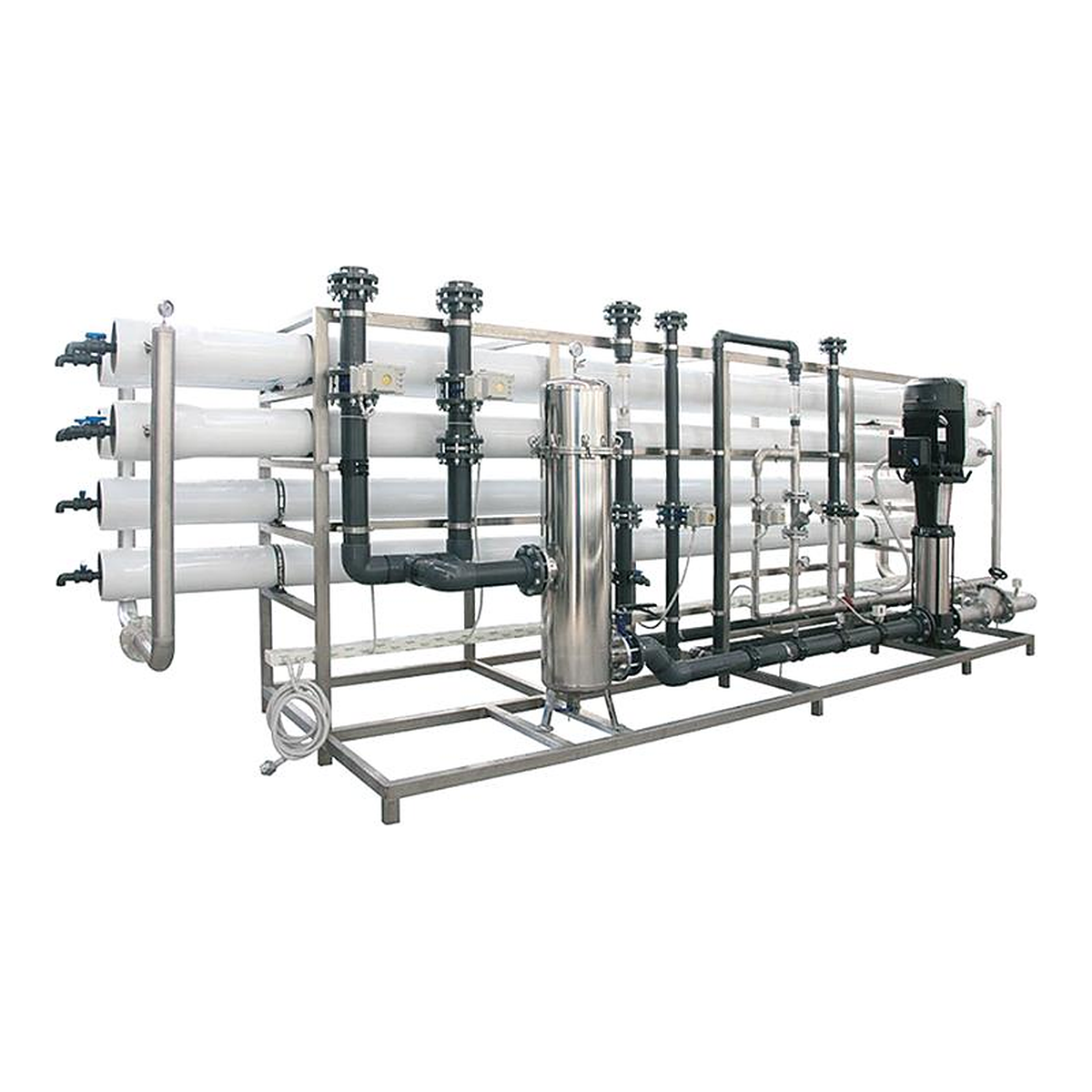Detalle de bastidor y membranas de la gama de ósmosis industrial Growmax Water High Pro. Imagen genérica compartida por todas las capacidades de la gama; no corresponde a una configuración concreta.