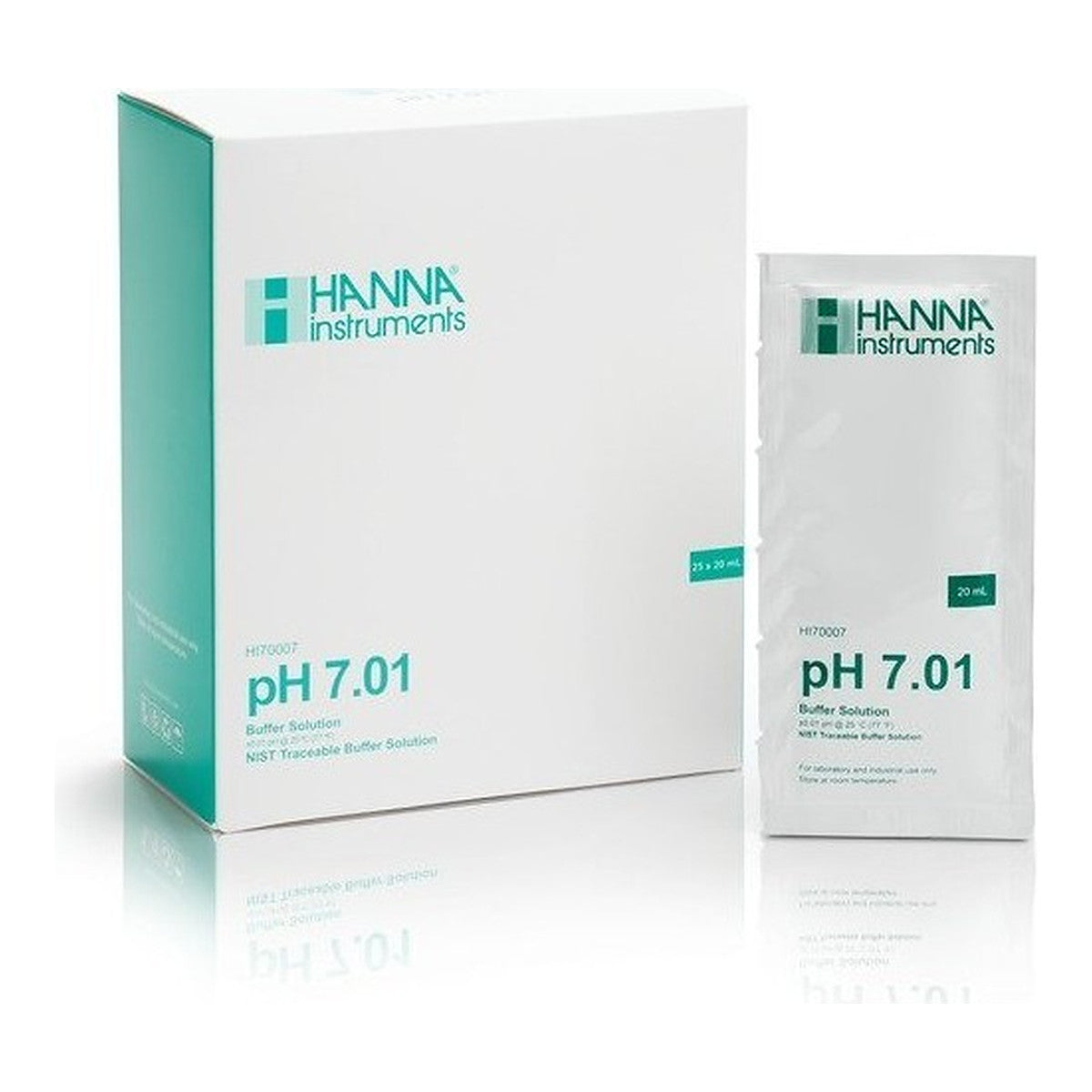Hanna Solución de Calibración pH 7,01 caja de 25 sobres de 20 ml HI70007P