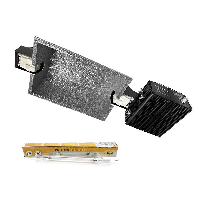 Fission 1000w HPS Luminaire with Pure Light Bulb - HPS/MH Luminaires | Grow Industry