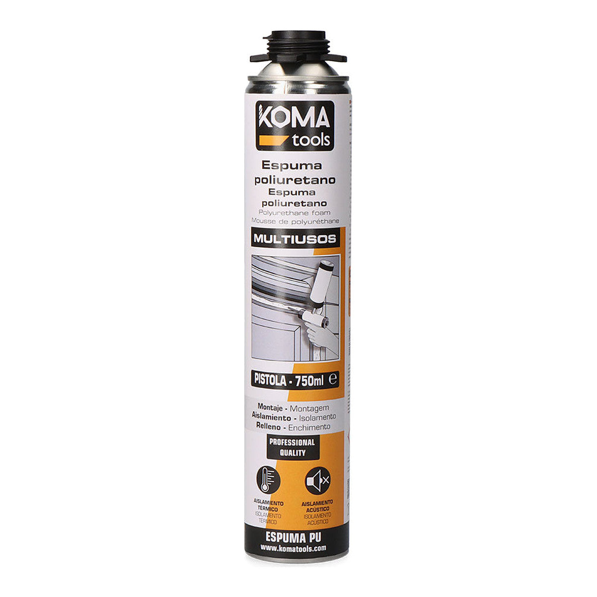 Polyurethane Foam 750ML KOMA TOOLS - View 2 | Grow Industry