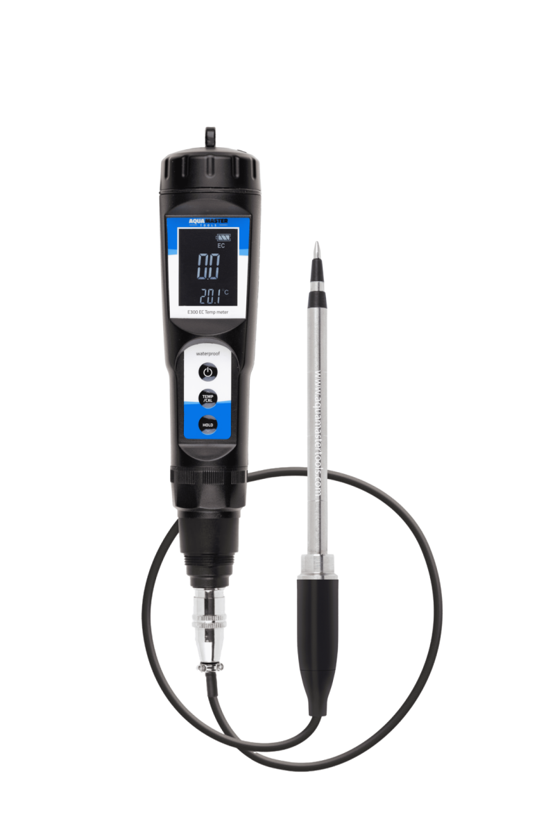 Aquamaster E300 Pro2 medidor de EC y temperatura para sustrato