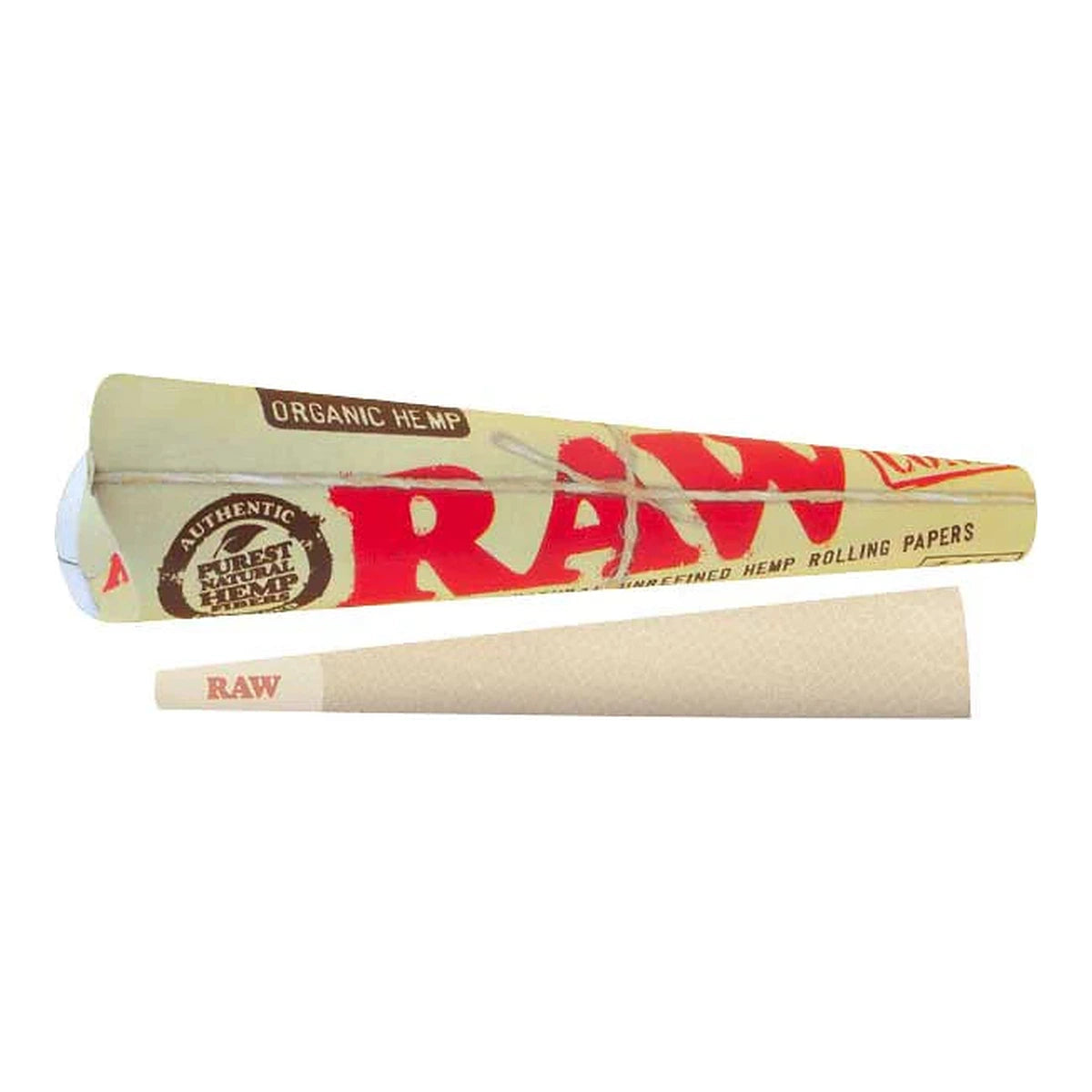 RAW Conos Organic Hemp 1 1/4, Conos de cáñamo orgánico para liar precargados