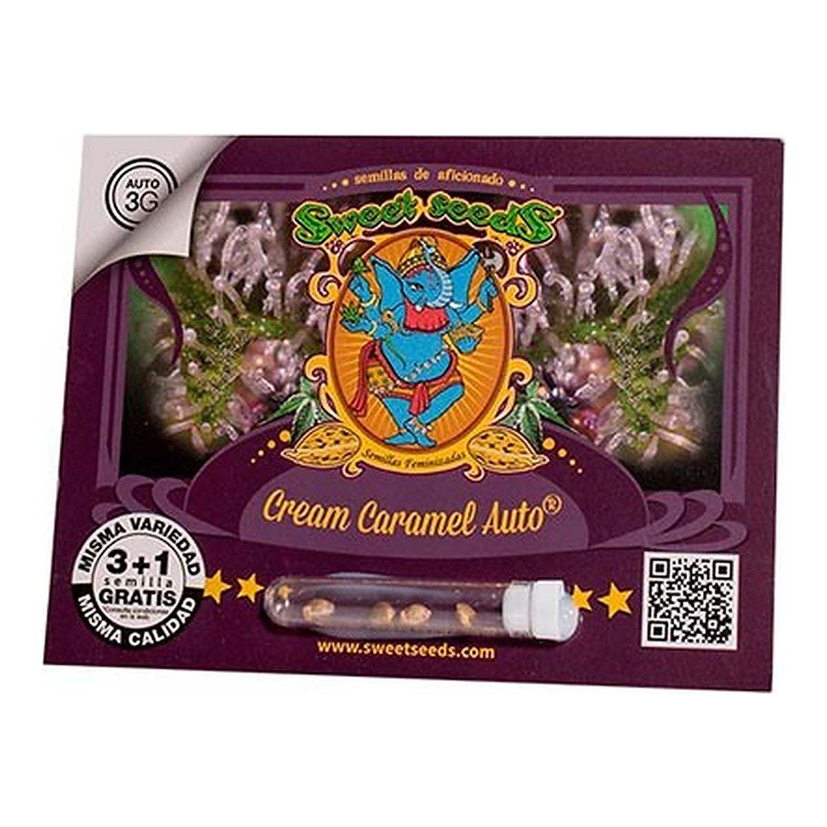 Sweet Seeds Cream Caramel Auto, semillas de cannabis autoflorecientes con aroma caramelizado