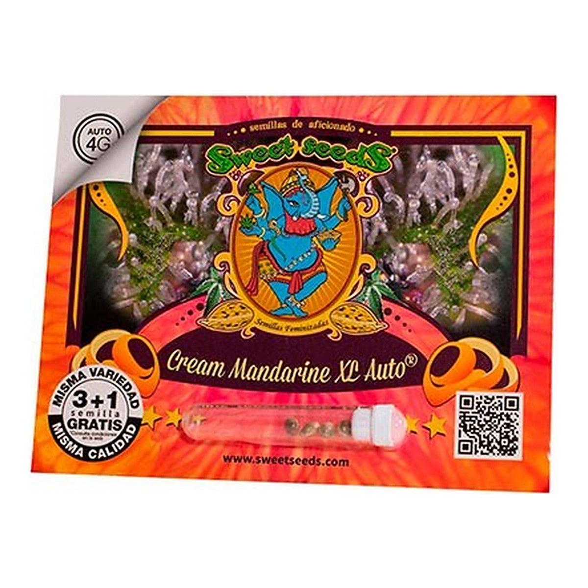 Sweet Seeds Cream Mandarine XL Auto, semillas de cannabis autoflorecientes con alta producción