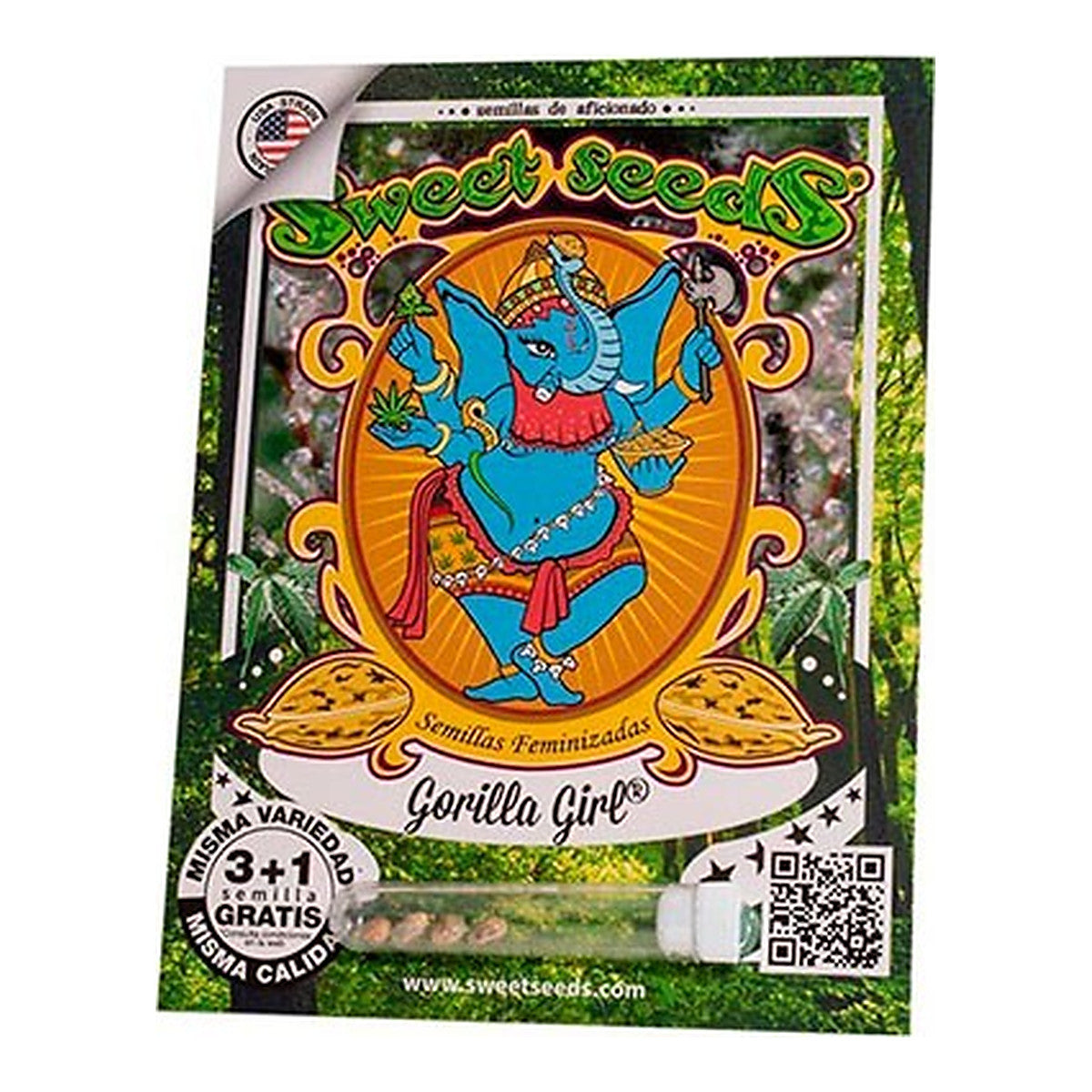Sweet Seeds Gorilla Girl, semillas de cannabis feminizadas de alta potencia con aroma exótico