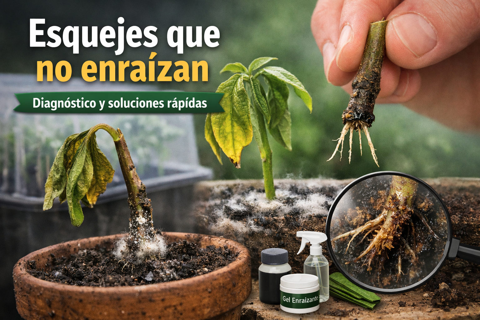 Por qué hay esquejes que no enraízan y cómo solucionarlo por síntomas