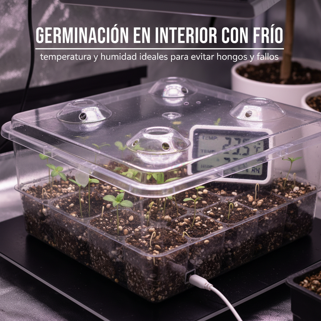 Guía de germinación en indoor con frío: temperatura y humedad para evitar hongos