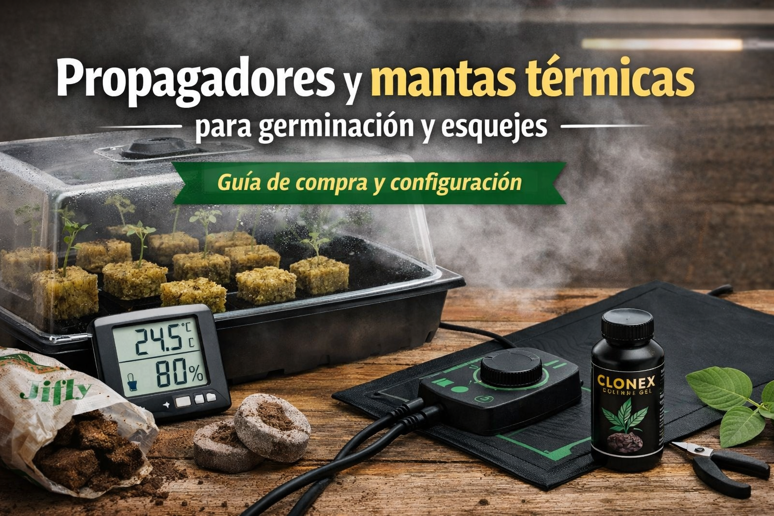 Cómo elegir y configurar propagadores y mantas térmicas para germinar y hacer esquejes