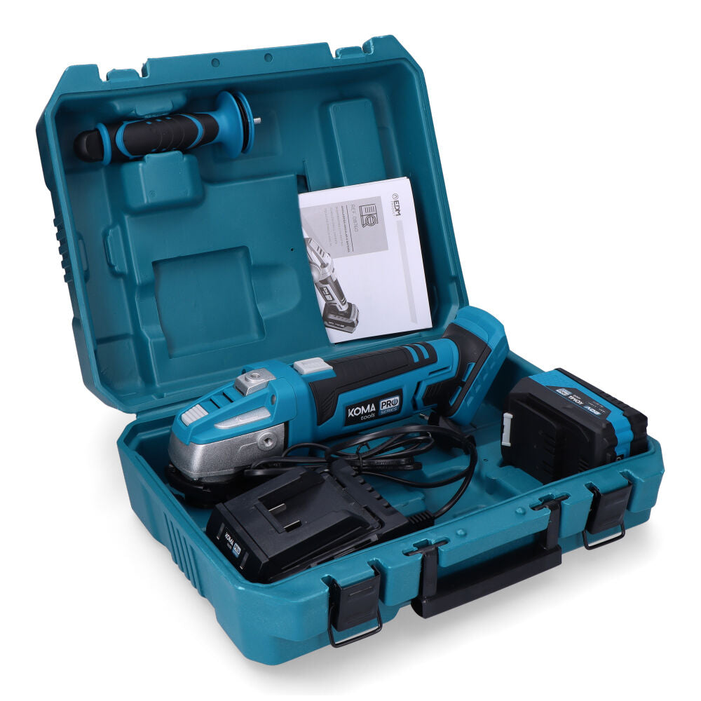 Kit mallette de meuleuse 20 V avec batterie 4,0 A et chargeur KOMA TOOLS - Vista 3 | Développer l’industrie