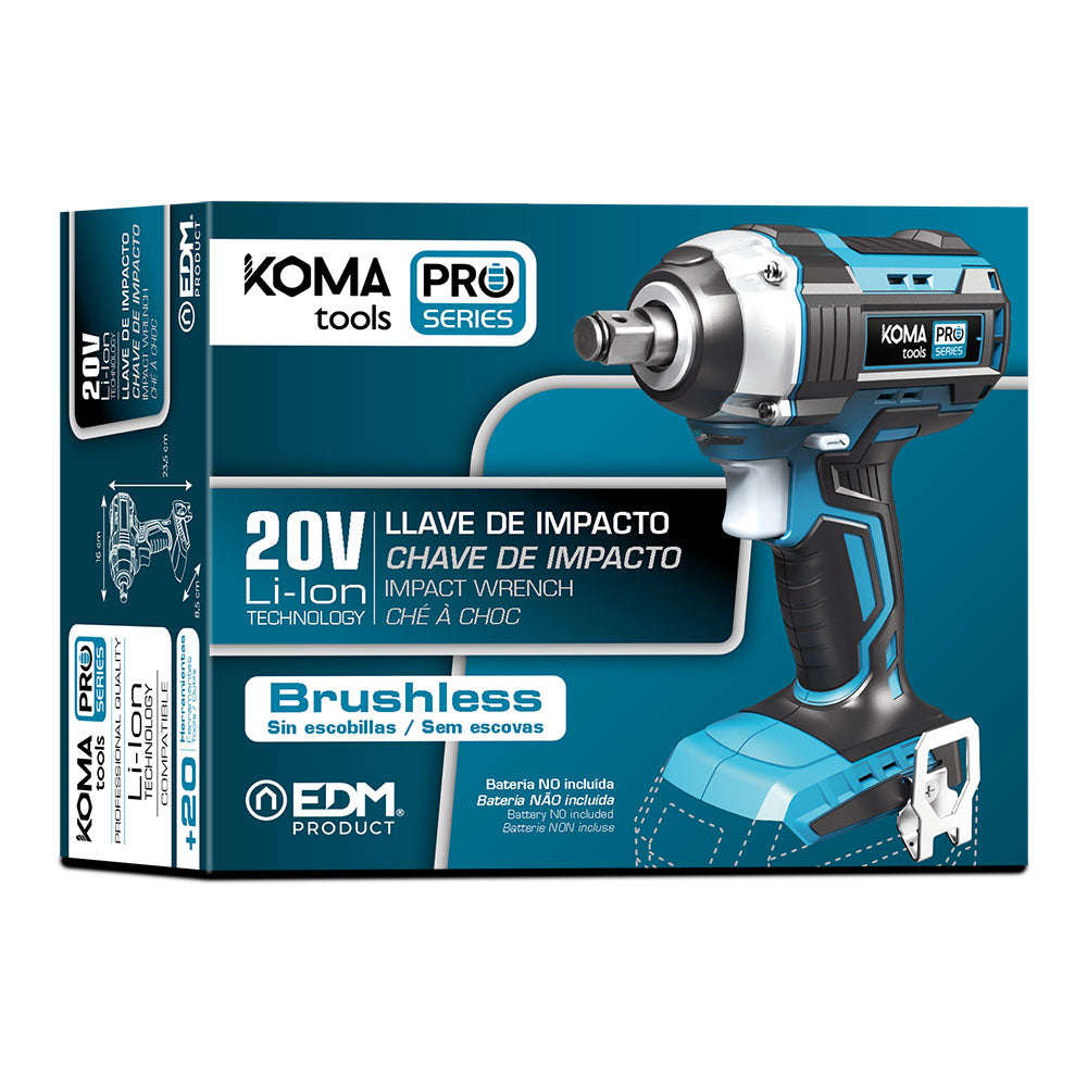 20V Brushless Impact Wrench (Without Battery or Charger) KOMA TOOLS - Vista 3 | Grow Industry