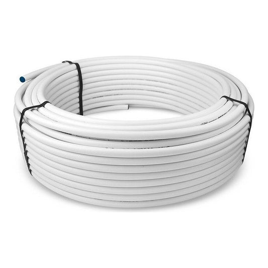 Tubo PE Blanco-Negro 16 mm Bobina 500 m – Tubería de Riego Opaca Antialgas de Ø16 mm