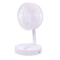 Ventilador de Sobremesa BASICS Plegable y Recargable, Blanco