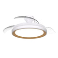 Philips Ventilador de Techo Con Aspas Retráctiles, LED 3 CCT, DC 28 W + 35 W, Modelo Bliss, Blanco/dorado, Ø106 cm