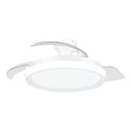 Philips Ventilador de Techo Con Aspas Retráctiles, LED 3 CCT, DC 28 W + 35 W, Modelo Bliss, Blanco/estrellado, Ø106 cm