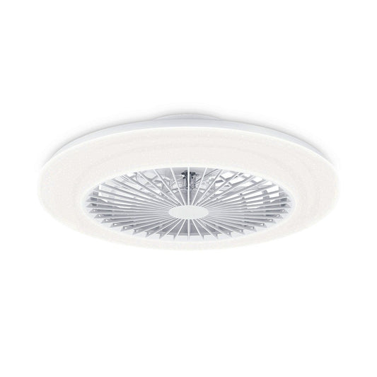 Philips Ventilador de Techo LED 3 CCT, Motor DC 25 W + LED 60 W, Modelo Amigo, Blanco con Difusor Efecto Estrellado, Ø57,5 cm