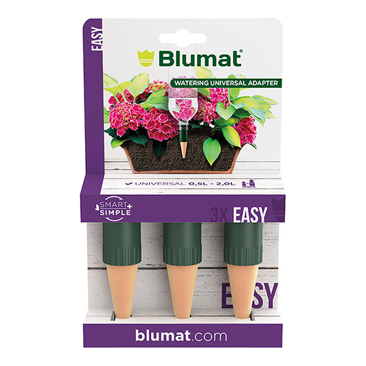 Blumat Easy blíster de 3 unidades, conos de cerámica para riego con botella