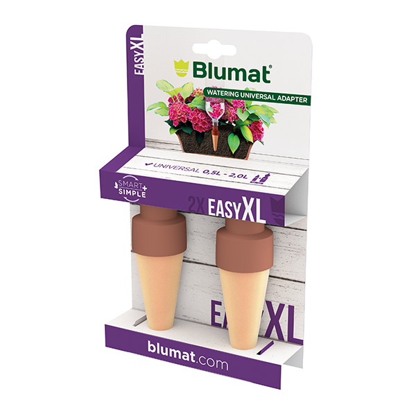 Detalle del blíster XL de 2 unidades de Blumat Easy