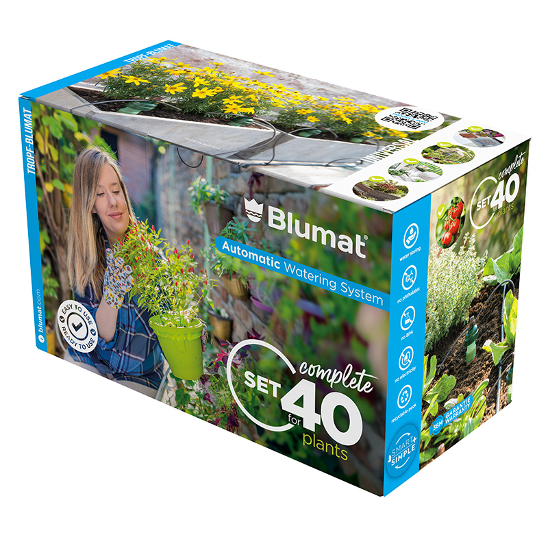 Kit Tropf-Blumat Set 40 de riego por capilaridad para 40 plantas