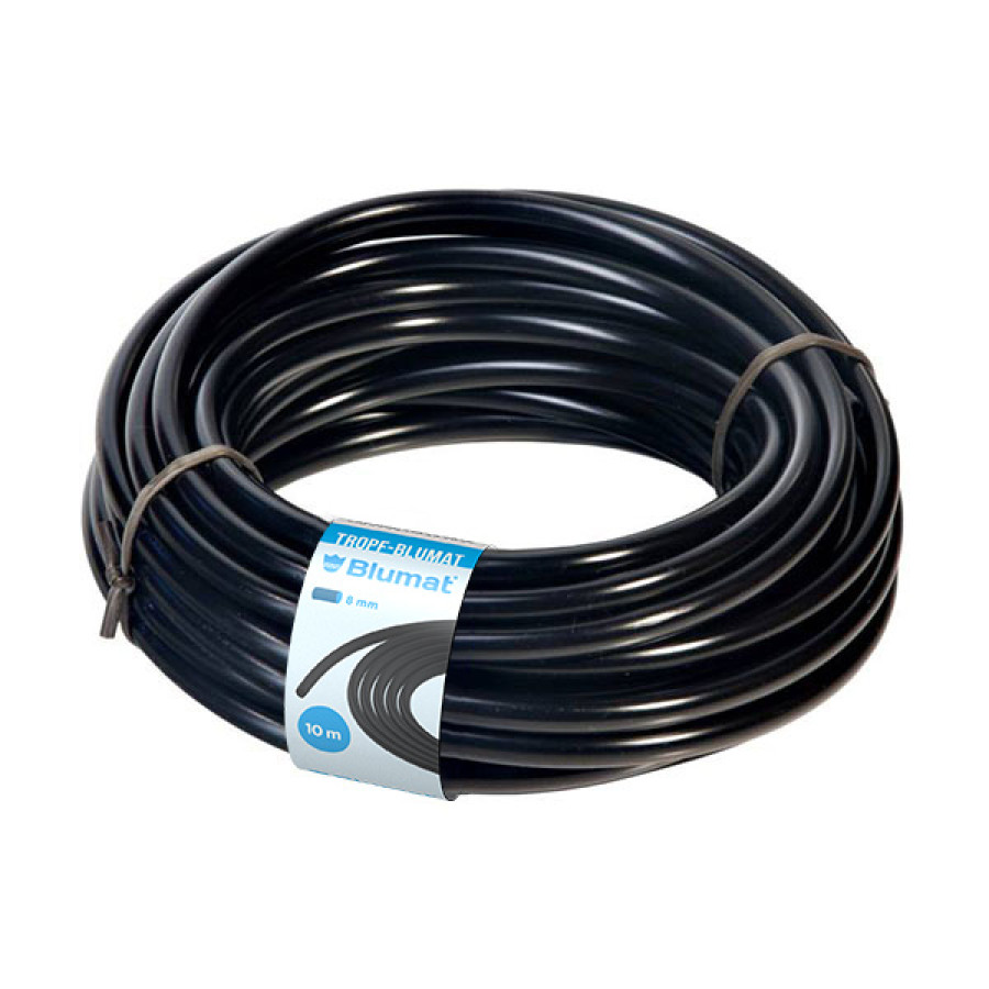 Detalle del tubo Blumat de alimentación Ø8 mm negro