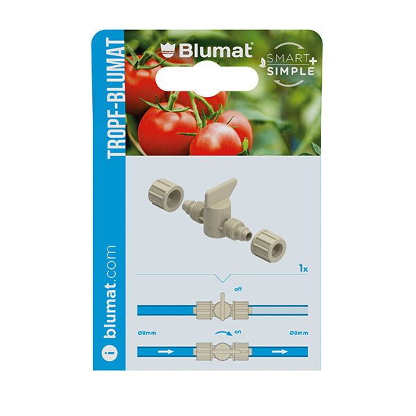 Válvula de corte Blumat 8-8 mm para línea de alimentación