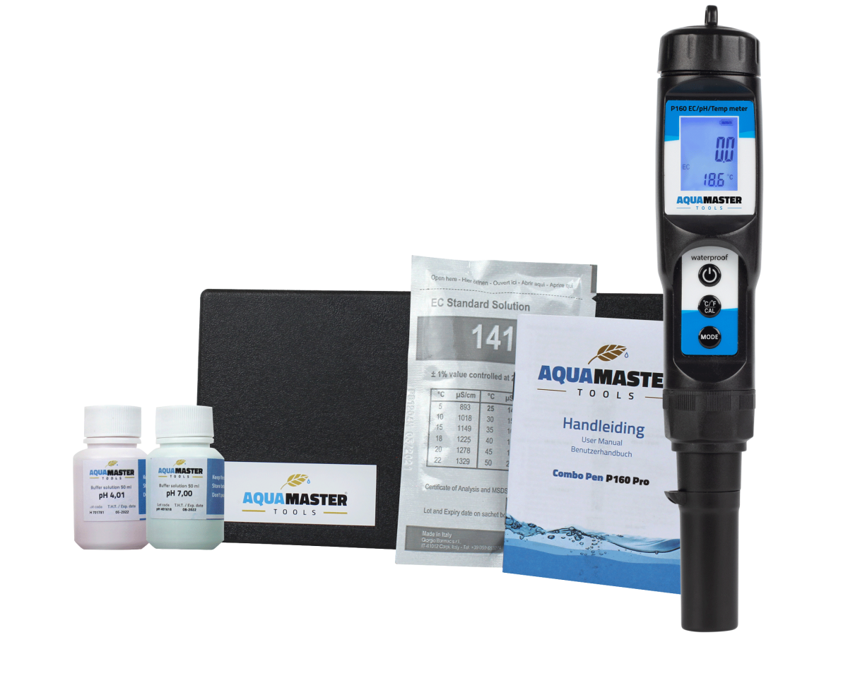 Aquamaster Combo Pen P160 Pro medidor de pH, EC, TDS y temperatura