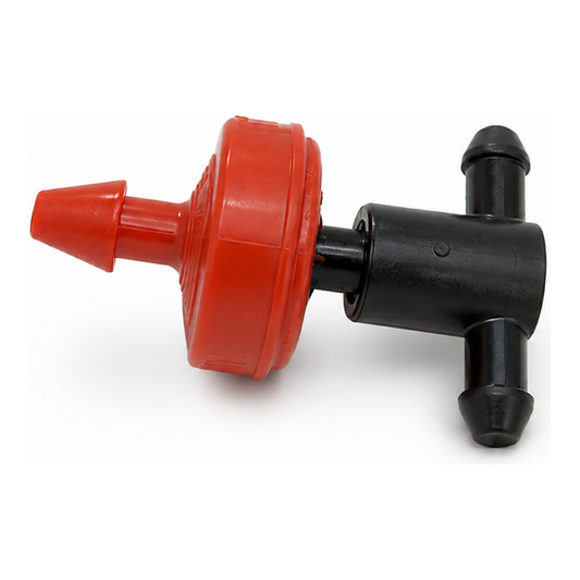 Gotero PCJ de 2 l/h con distribuidor de 2 salidas montado