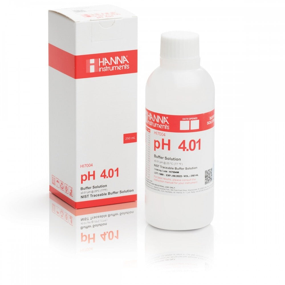 Hanna Solución de Calibración pH 4,01 botella 230 ml HI7004M