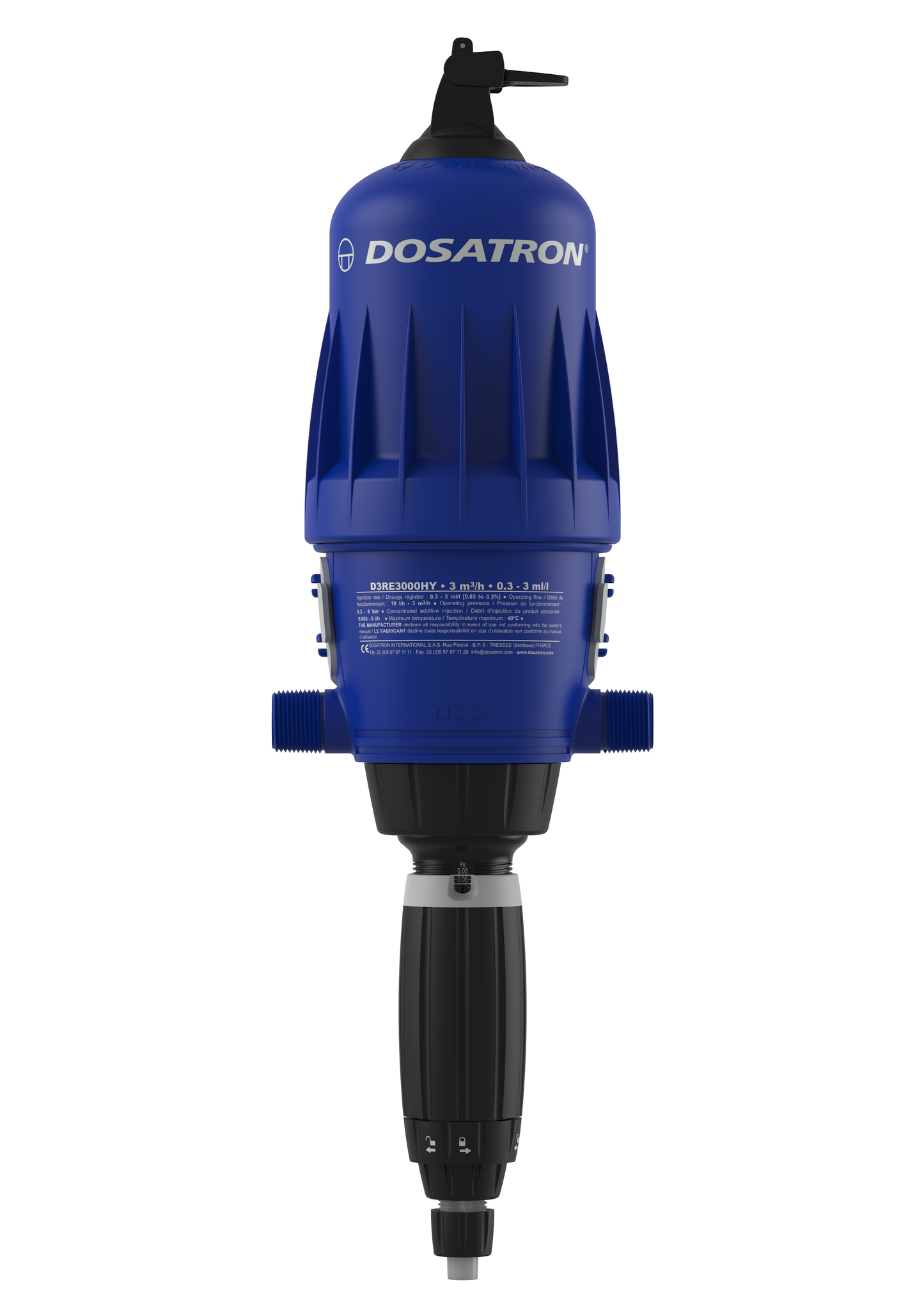 Dosatron D3RE3000-BP-AF-HY 0,03 a 0,3 % juntas AFLAS para alcalinos – ref. 500117