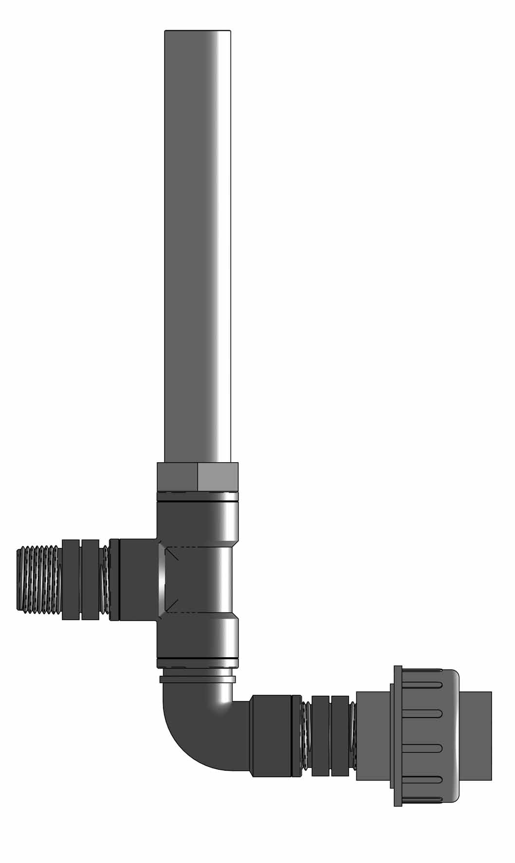 Detalle del kit amortiguador de golpe de ariete Dosatron 3/4"