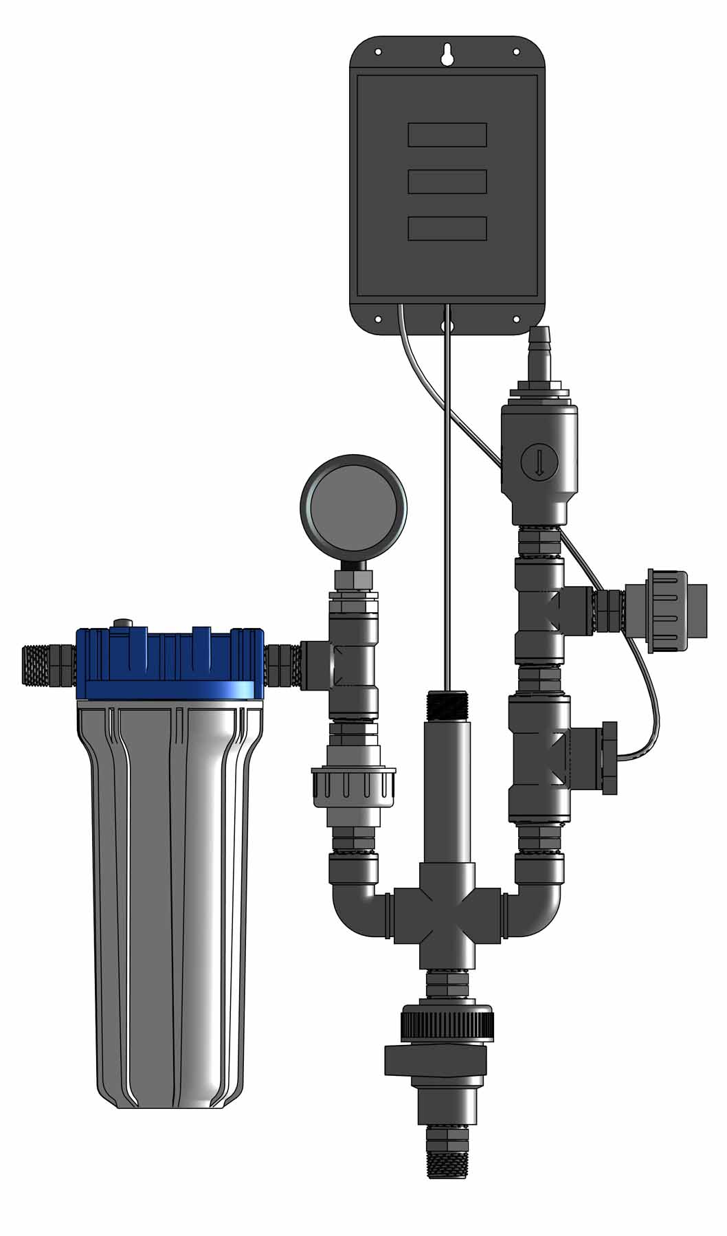 Detalle del kit monitor Dosatron Guardian In-Line 3/4"