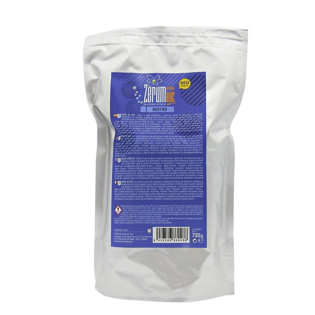 Zerum Bloc Stick 720 g Neutro | Grow Industry
