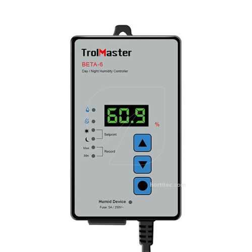 Trolmaster BETA-6 Control de Humedad Digital Día/Noche 110V – Controlador de Humidificador/Deshumidificador