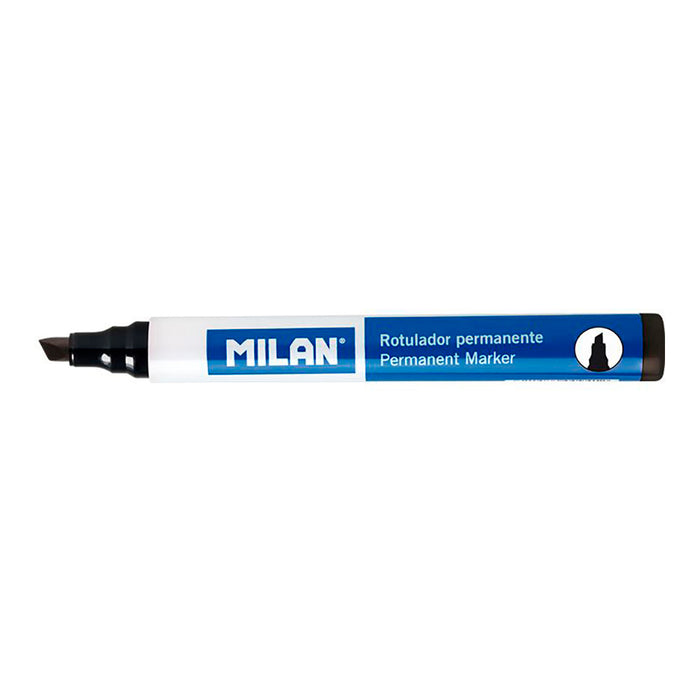 MILAN Black Chisel Tip Permanent Marker Pen