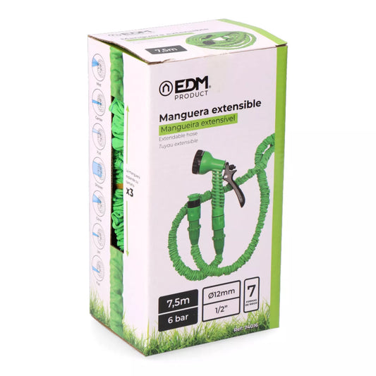 MANGUERA EXTENSIBLE Ø12 mm, ½ pulg, 7,5 m - Manguera de Agua | Grow Industry