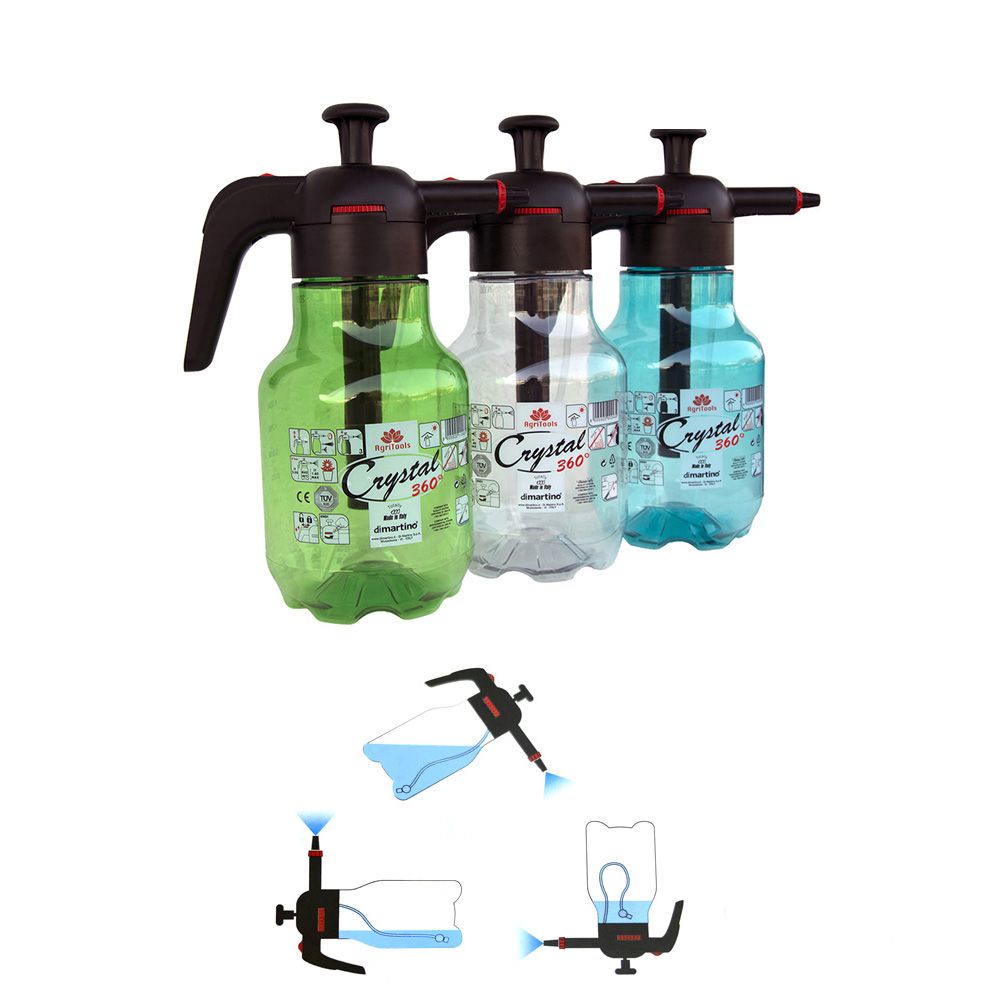 Dimartino Pulverizador de polietileno Crystal 360 grados de 2 litros