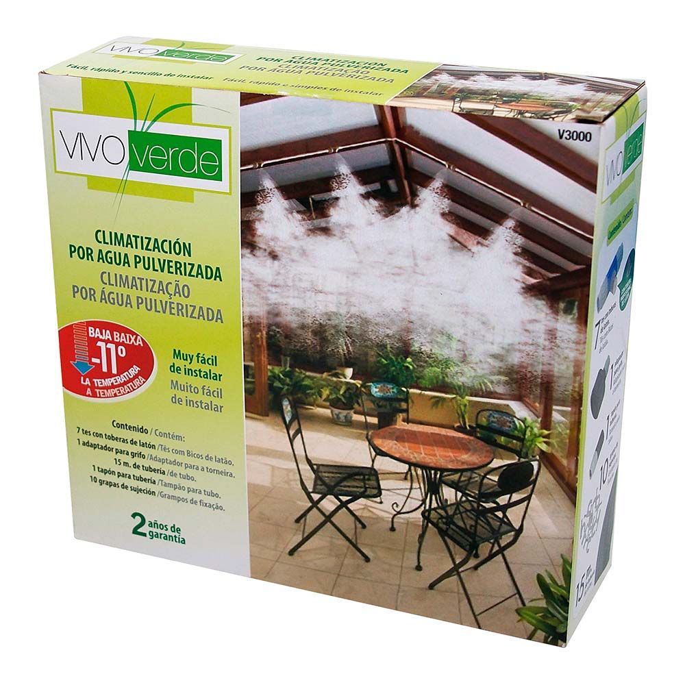 Vivo Verde Sistema de Nebulización y Climatización V3000 de 15 m