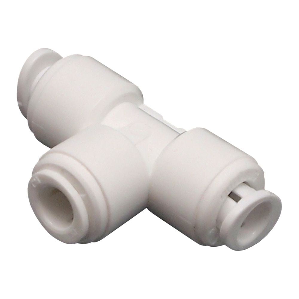 Vivo Verde Adaptador T de Polietileno con distribución automática de 1/4 pulgada