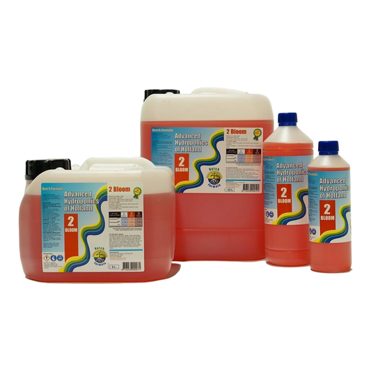Advanced Hydroponics Dutch Formula Bloom 2 - gama de formatos