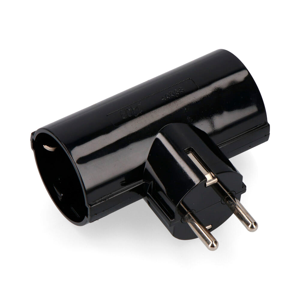 EDM Doppelter schwarzer Bakelit-Stecker 16 A 250 V – elektrischer Bakelit-Stecker für die Installation